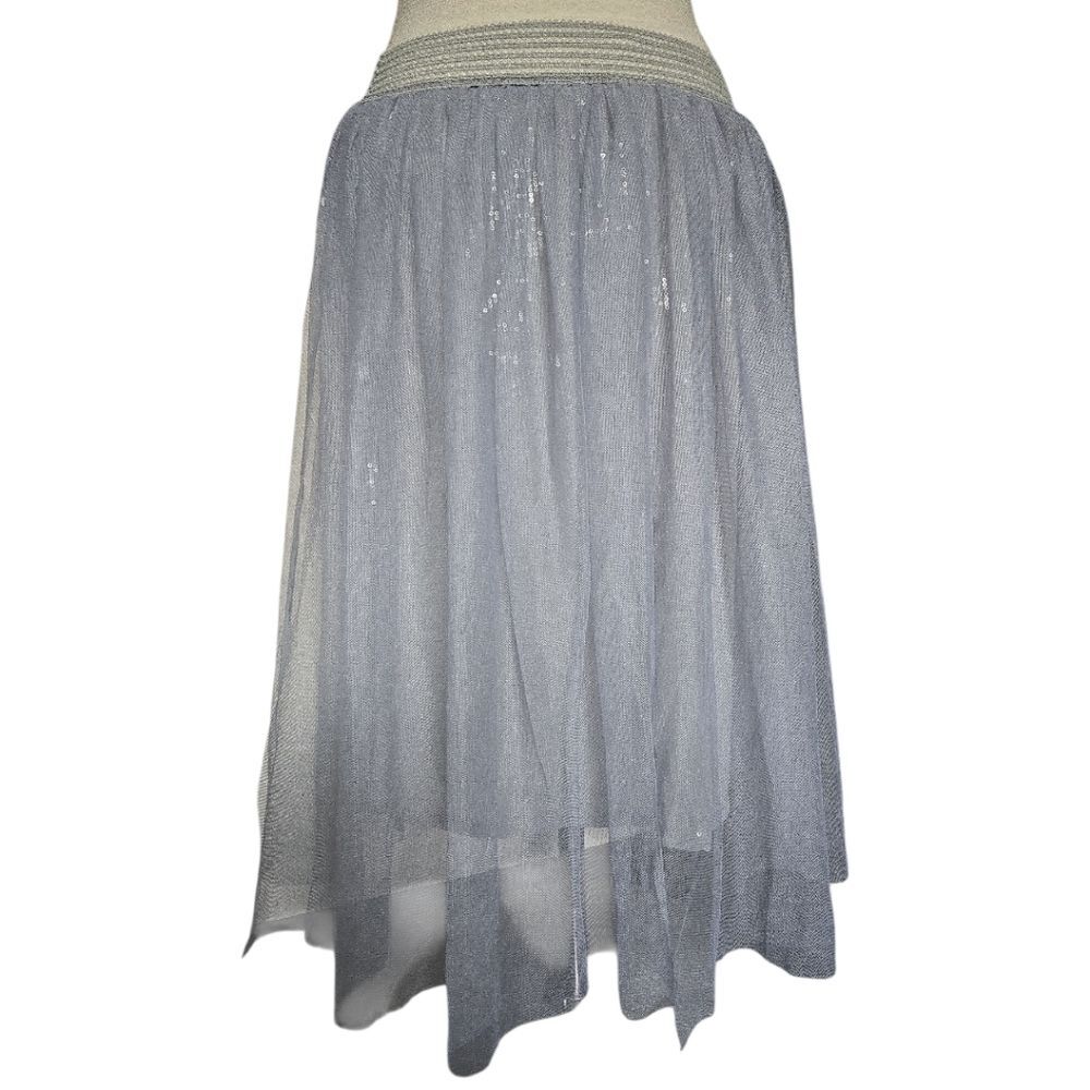 Gray Sparkle Midi Skirt - 16 (XL)